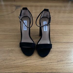 Steve Madden Black Velvet Strappy Heels